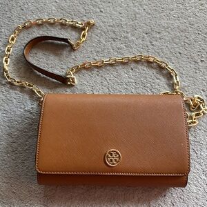Tory Burch Tan Leather Crossbody Bag